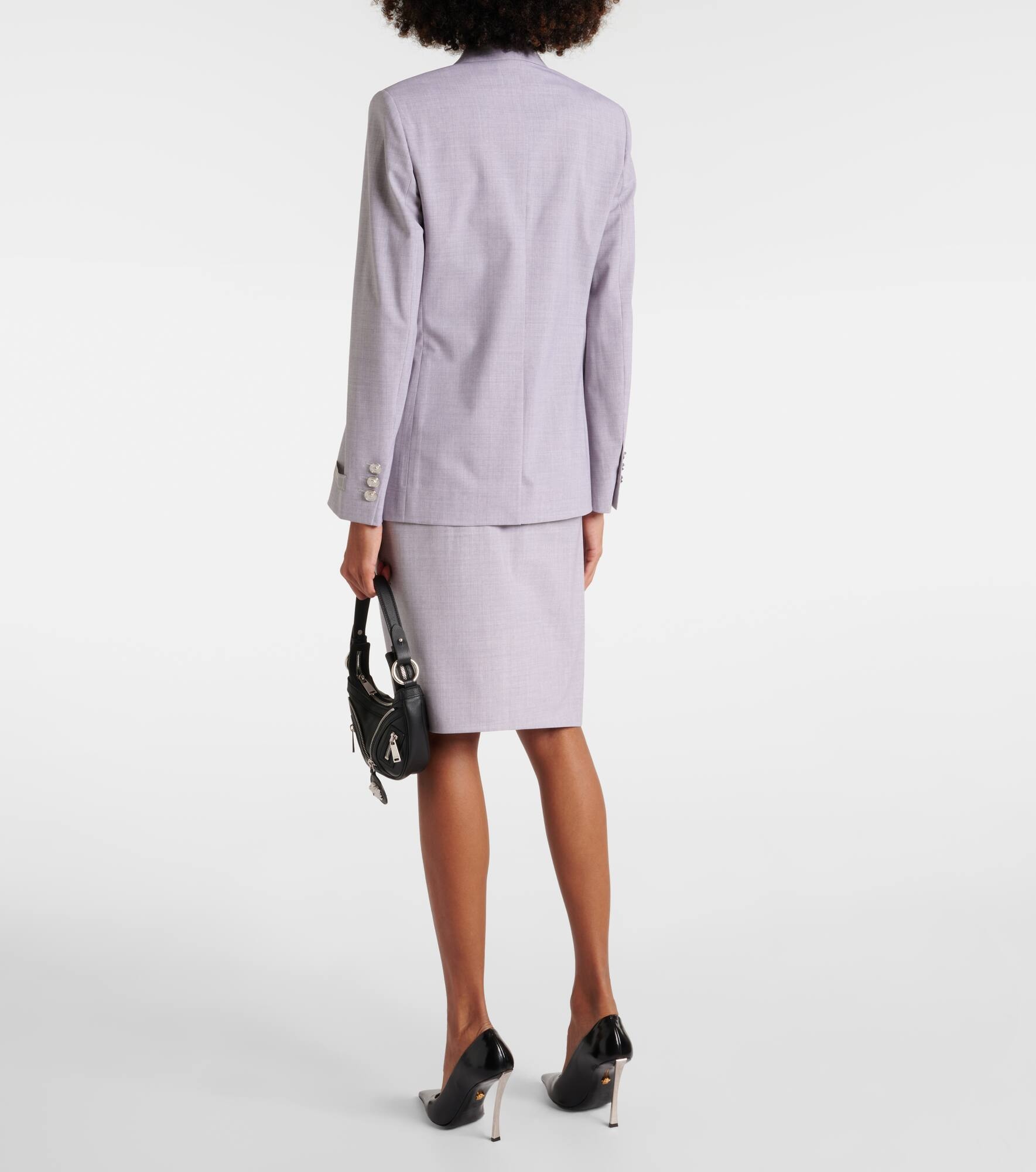 Mélange wool-blend blazer - 3
