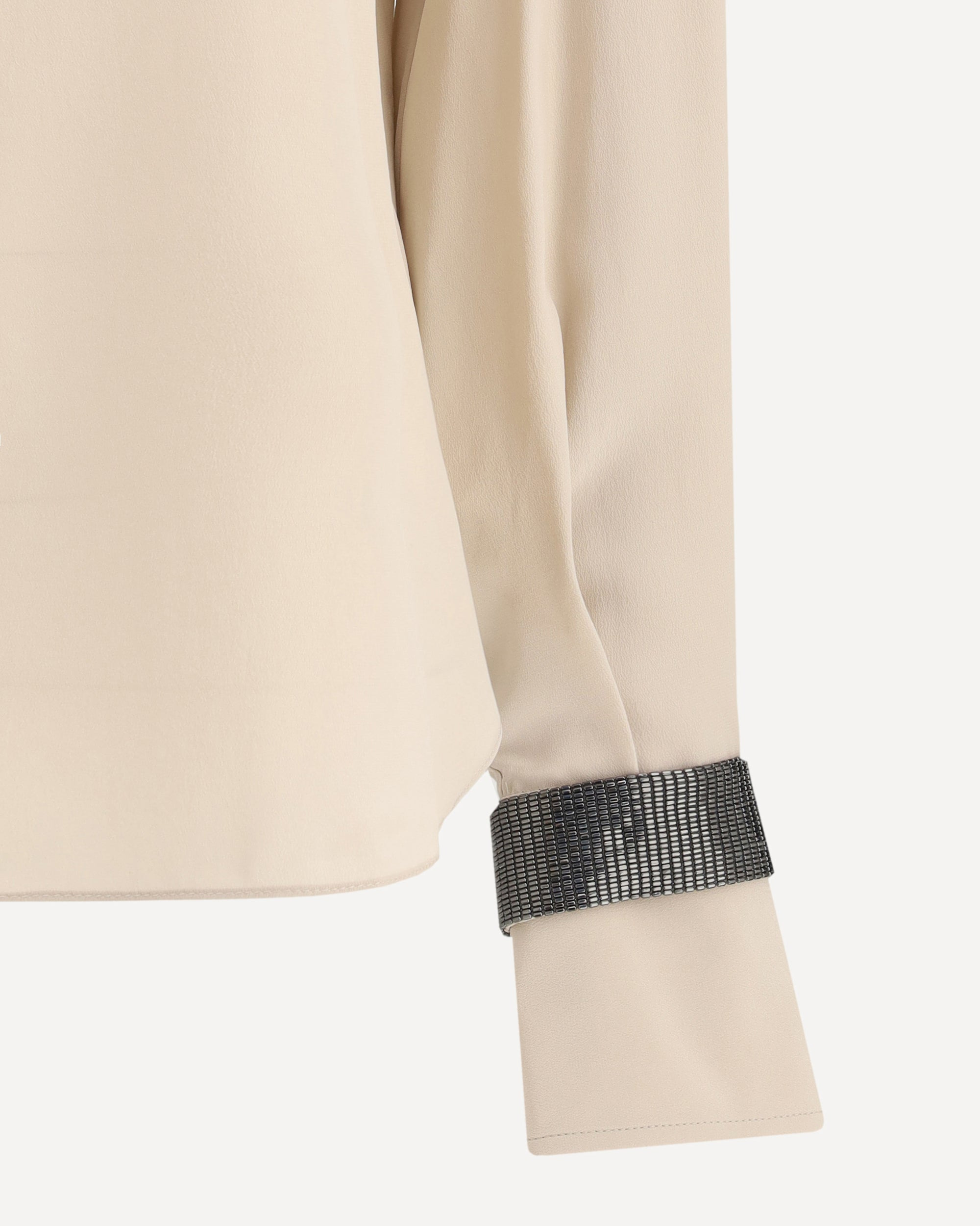 Silk turtleneck Blouse with Precious Bracelets - 3