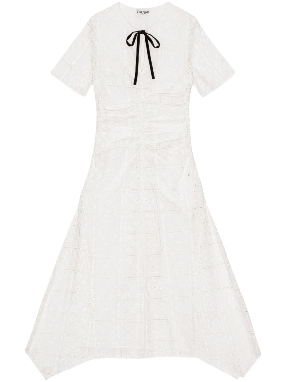 embroidered midi dress - 1