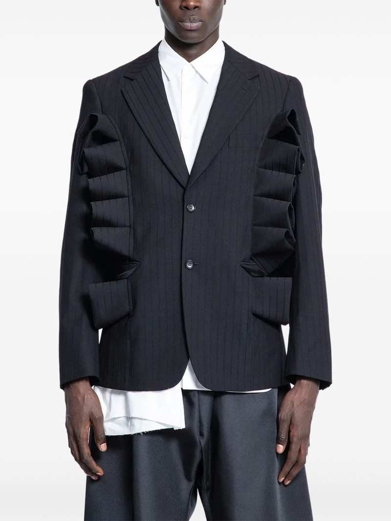 ruffled pinstripe blazer 1