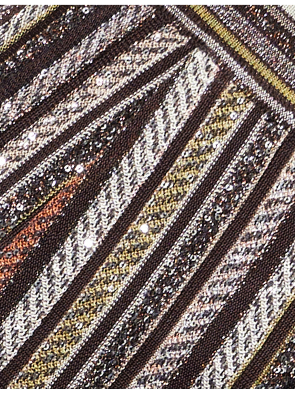 Sequin-Stripe High-Waist Knitted Trousers - 6