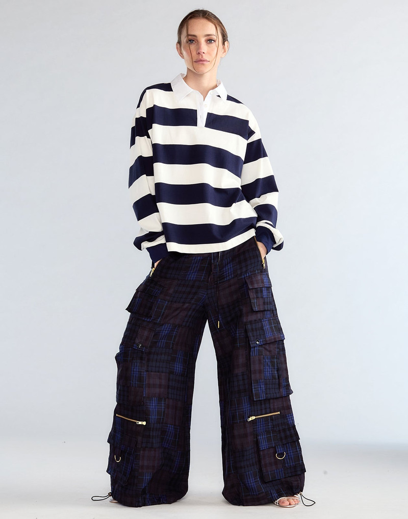 CYNTHIA ROWLEY Madrid Madras Cargo Pants outlook