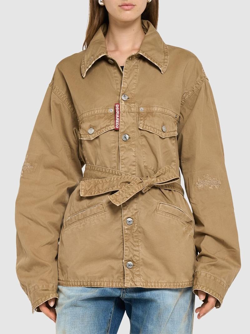 9 To 5 cotton belted overshirt - 3