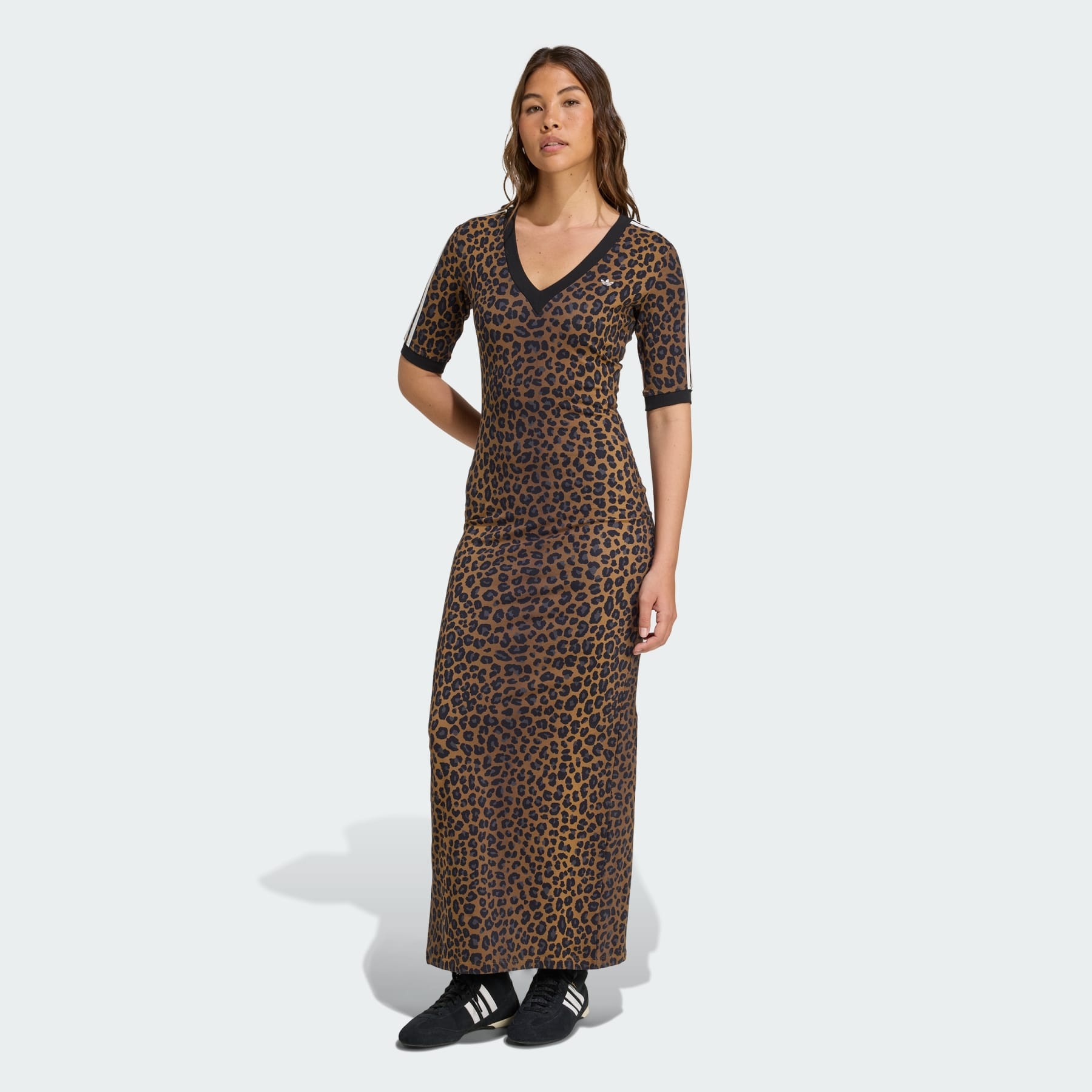 Leopard V-Neck Maxi Dress - 2
