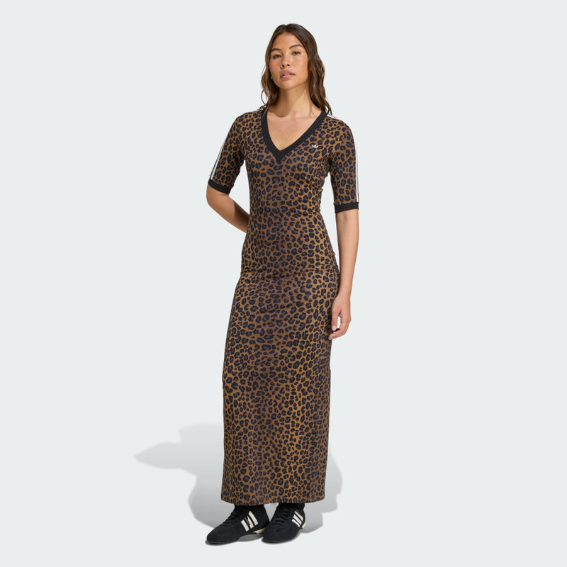adidas Leopard V-Neck Maxi Dress outlook