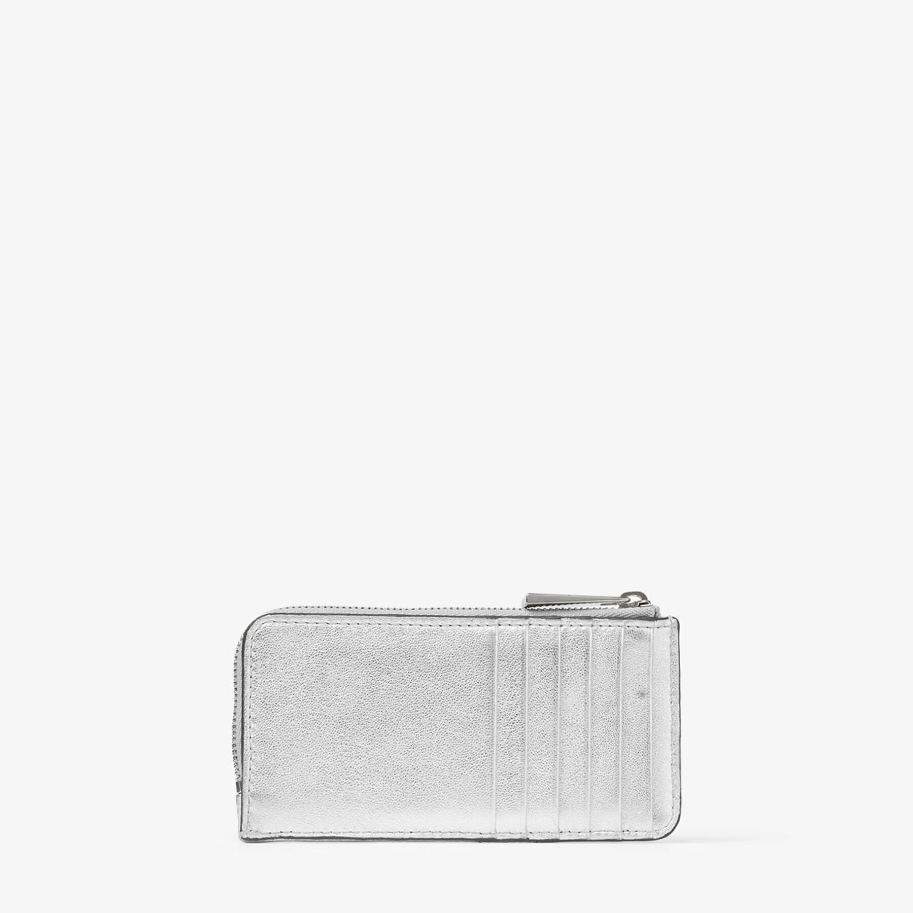 Lize-Z
Silver Avenue Metallic Nappa Leather Card Holder with JC Emblem - 5