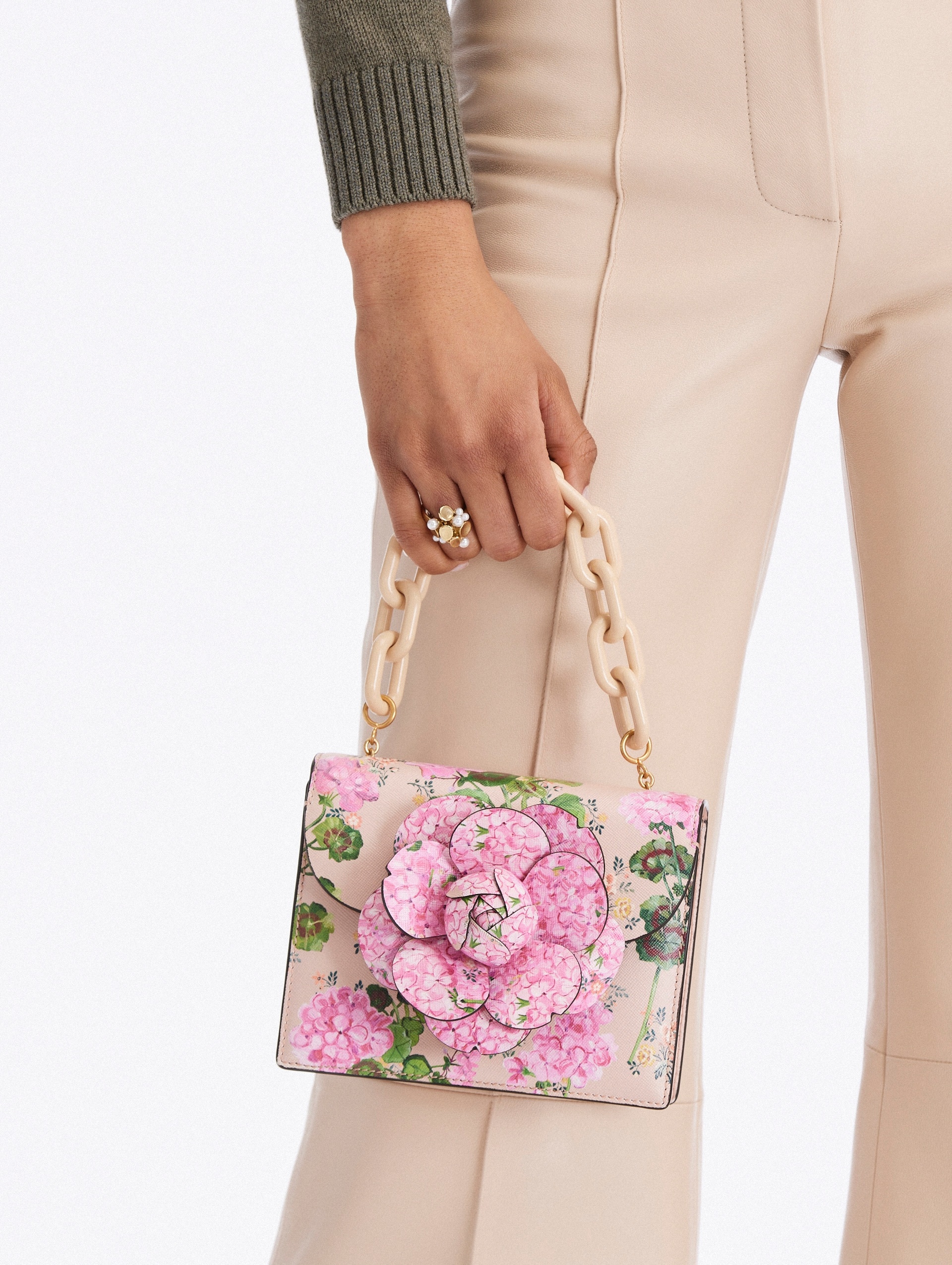 GERANIUM WALLPAPER PRINTED MINI TRO BAG - 2