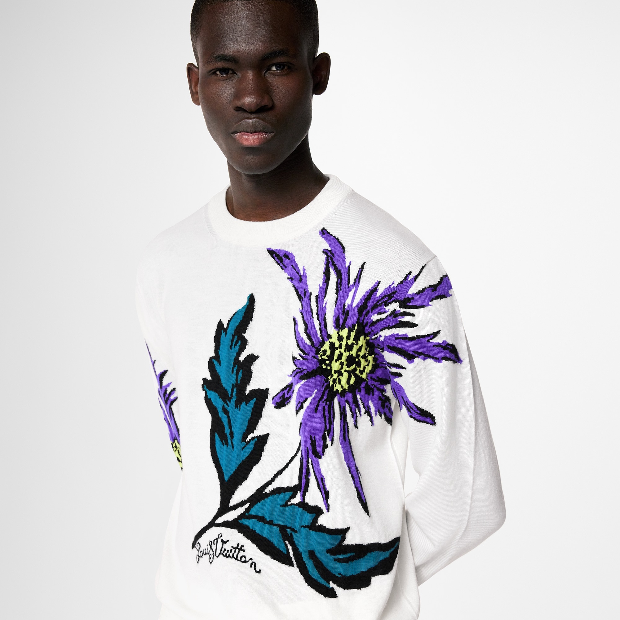 Thistle Intarsia Pullover - 4