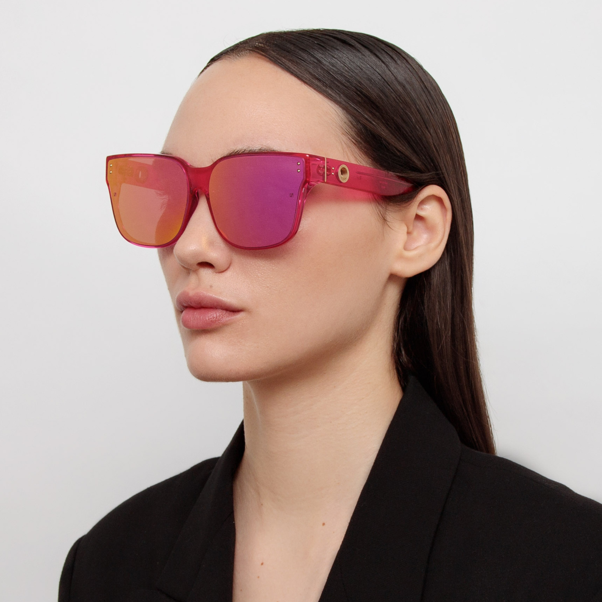 RUI OVERSIZED SUNGLASSES IN NEON PINK - 2