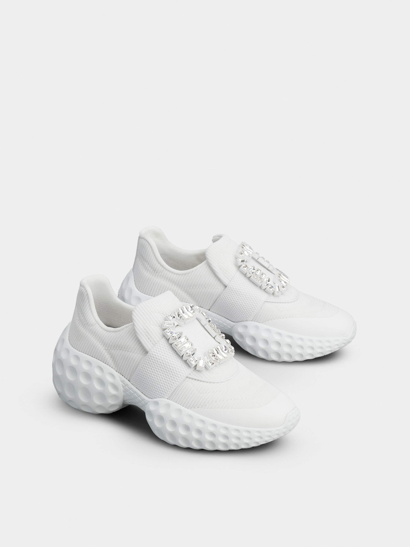 Roger Vivier Viv' Run Light Strass Buckle Sneakers in Fabrics outlook