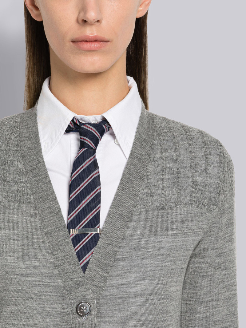 Fine Merino Wool V-Neck Yoke Cardigan 5