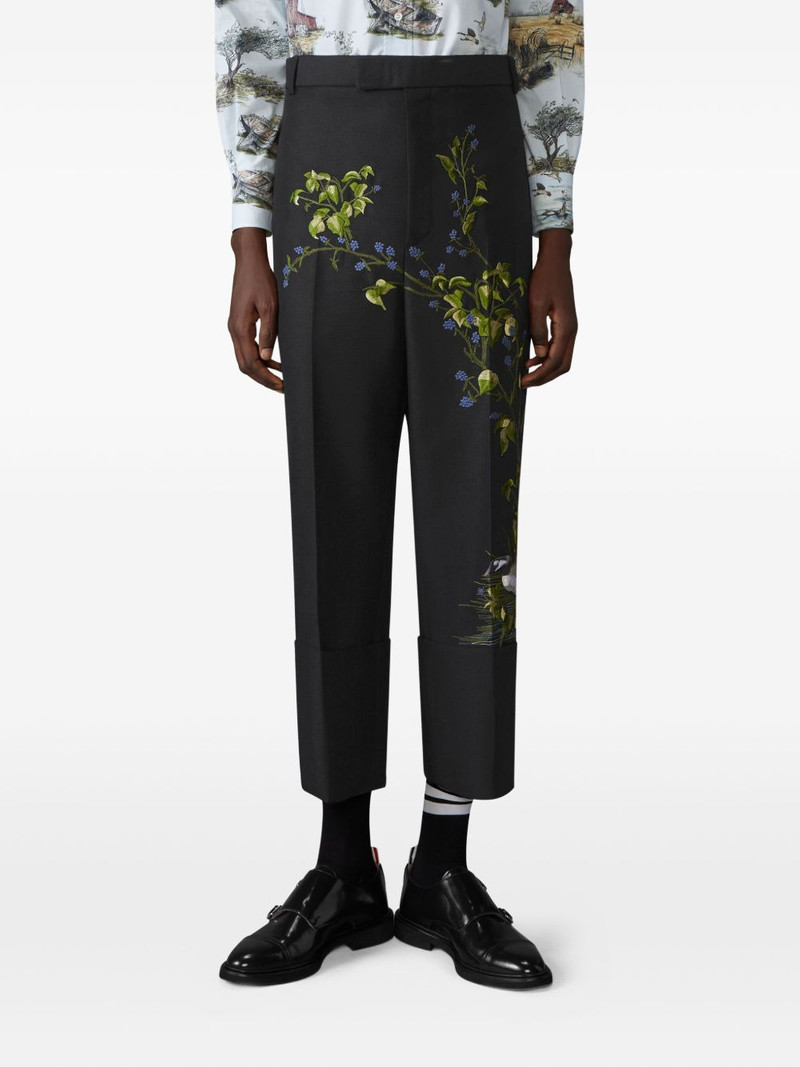 floral-embroidery trousers 3
