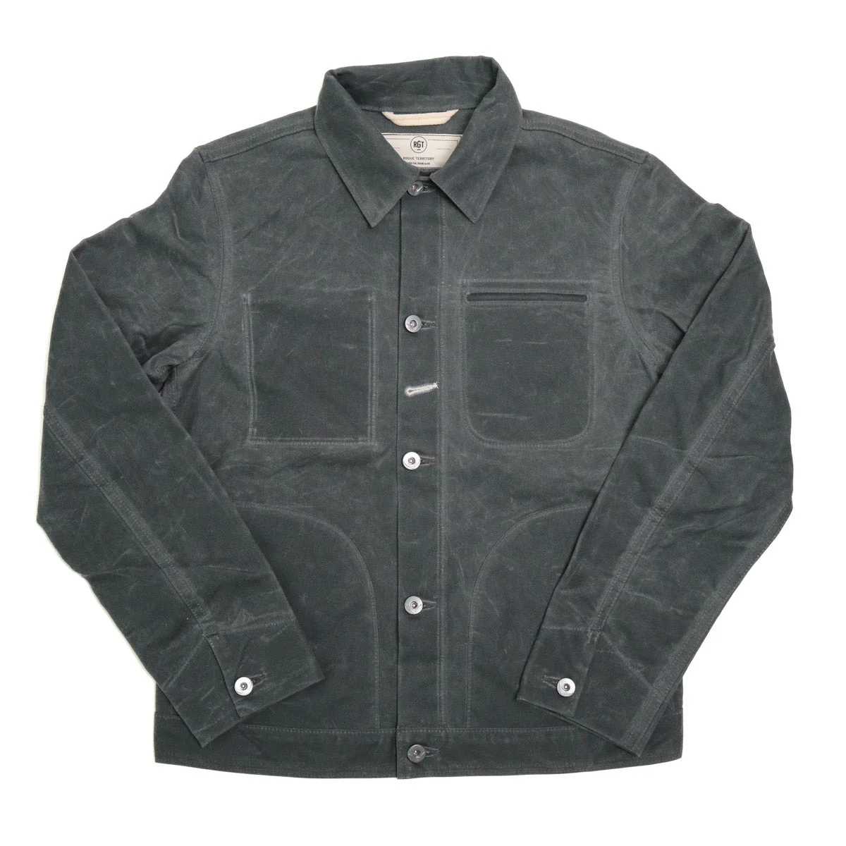 Ridgeline Supply Jacket Grey Waxed Canvas - 1