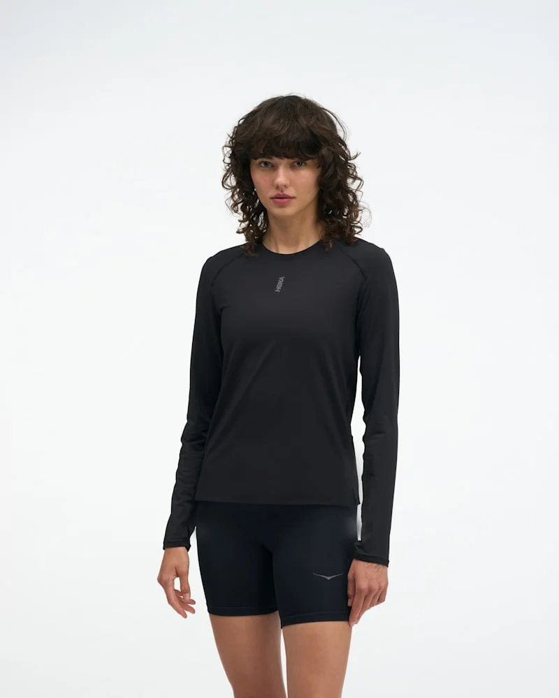 Women's EveryRun Long Sleeve Shirt in Black - 1