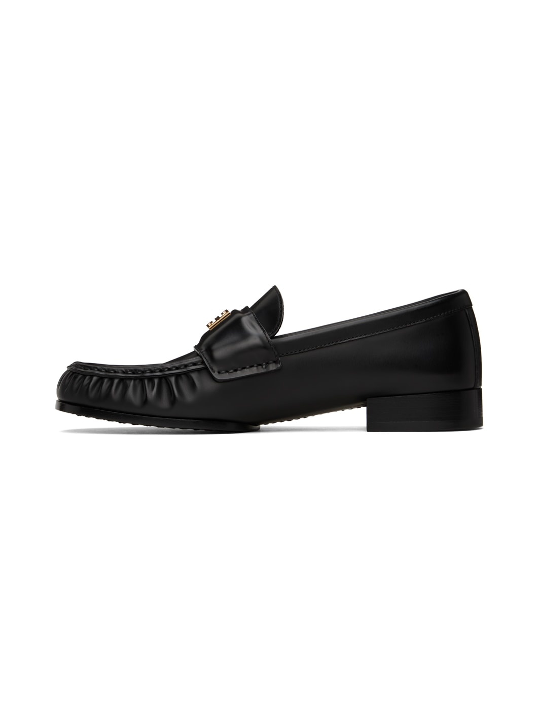 Black 4G Leather Loafers - 3