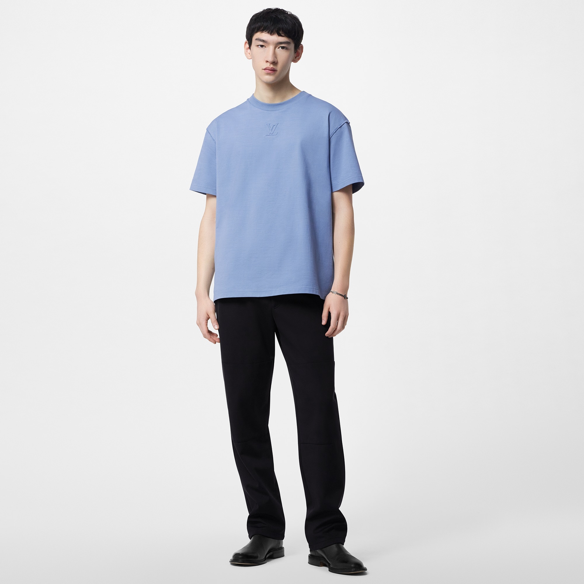 Embossed LV Cotton T-Shirt - 2