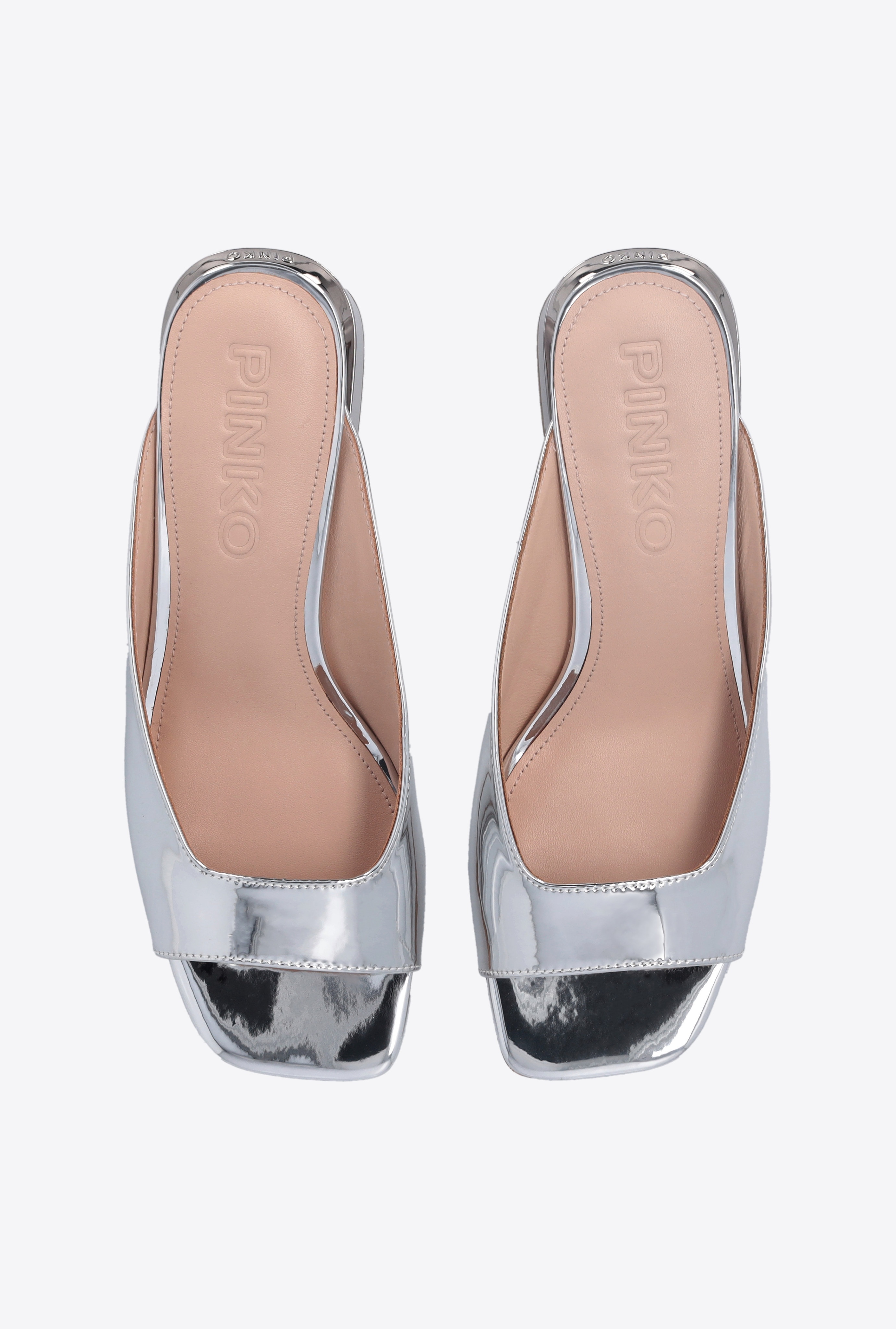 LAMINATED SLIP-ONS WITH SILVER HEEL - 8