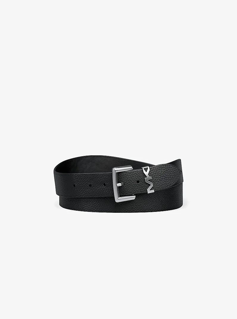 Pebbled Leather Belt - 1