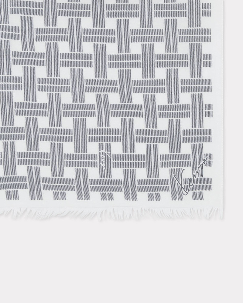 KENZO 'KENZO Weave' cotton stole outlook