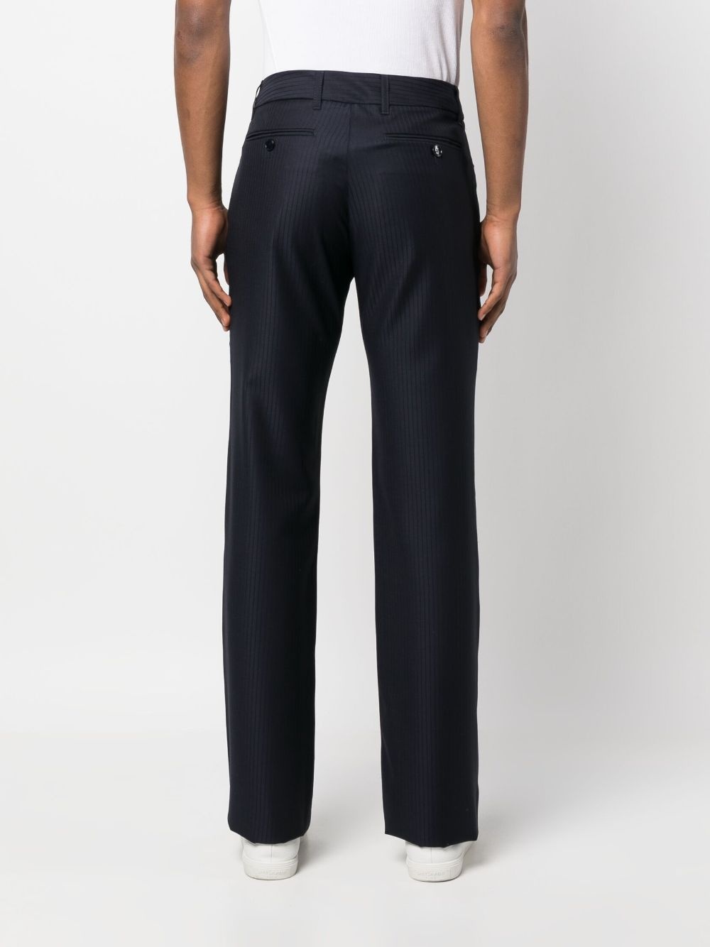 striped wool trousers - 4