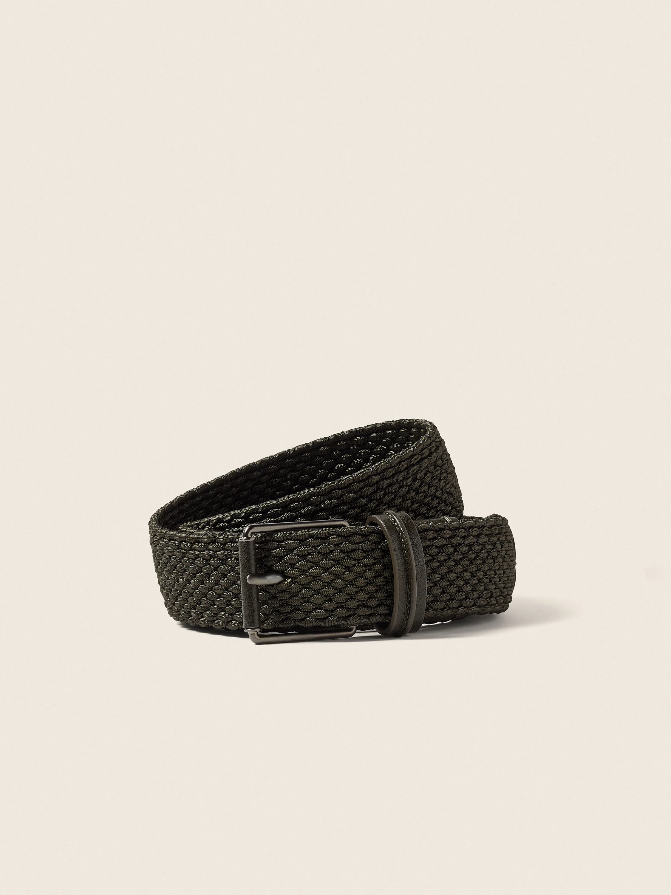 DARK OLIVE GREEN RAYON BELT - 1