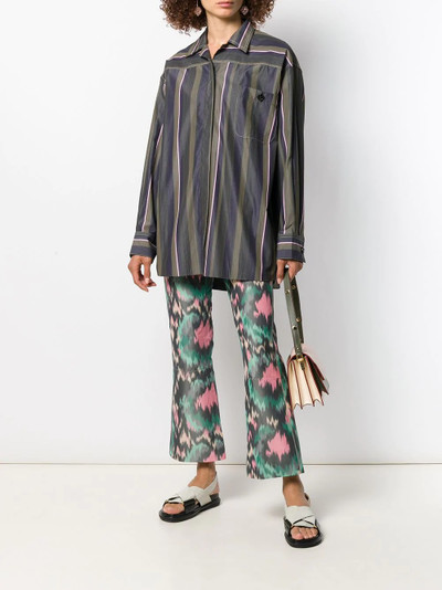 Marni oversized striped poplin shirt outlook