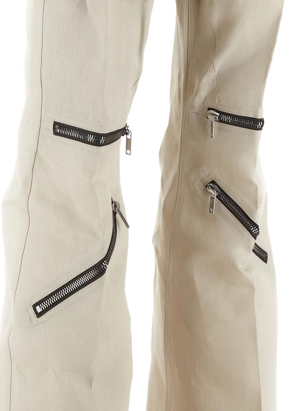 linen straight-leg trousers - 3
