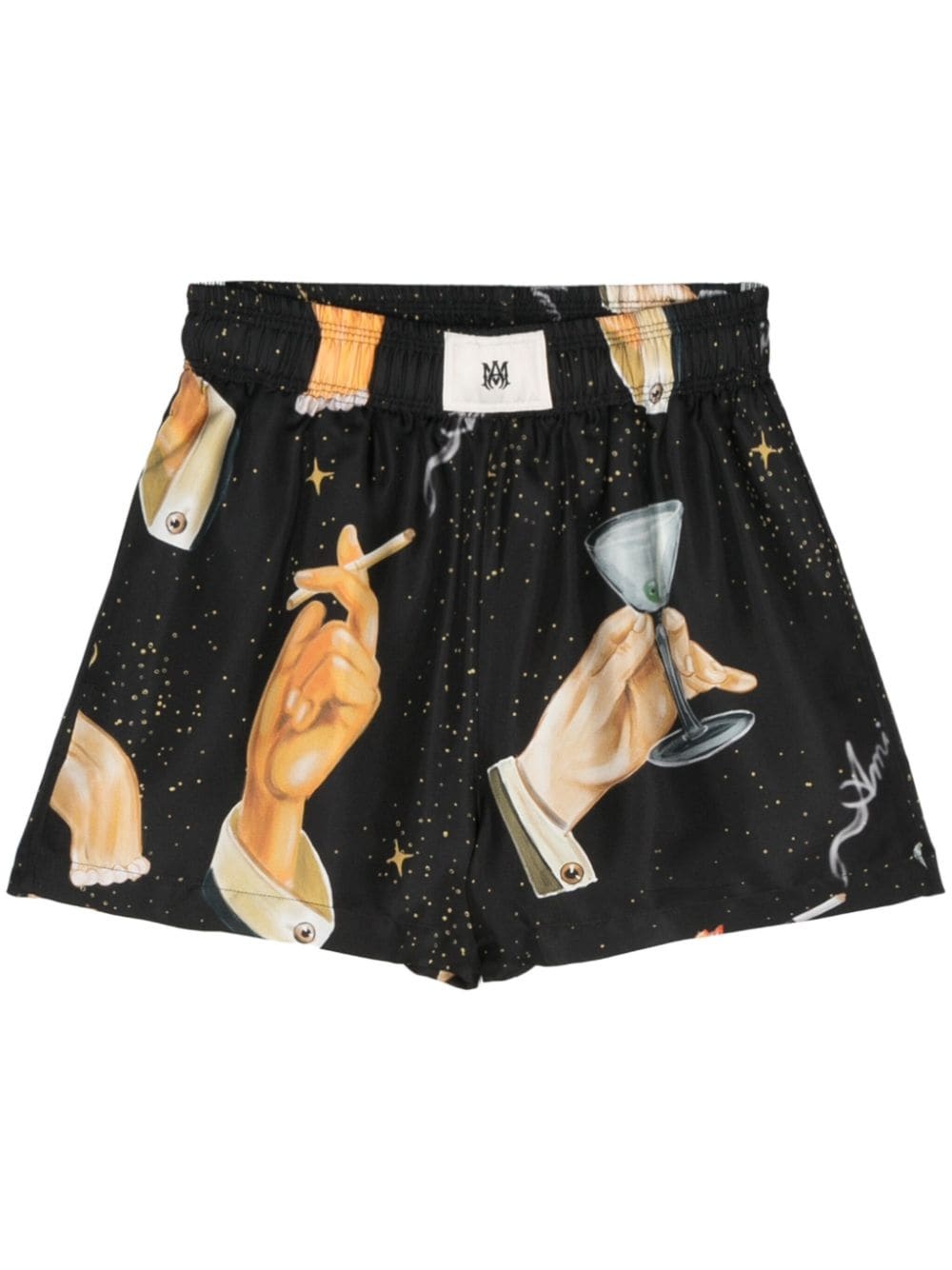 Champagne silk shorts - 1
