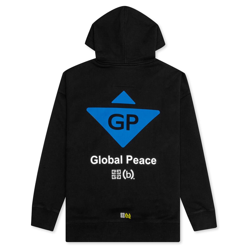 GLOBAL PEACE SLIM FIT HOODIE - BLACK - 2