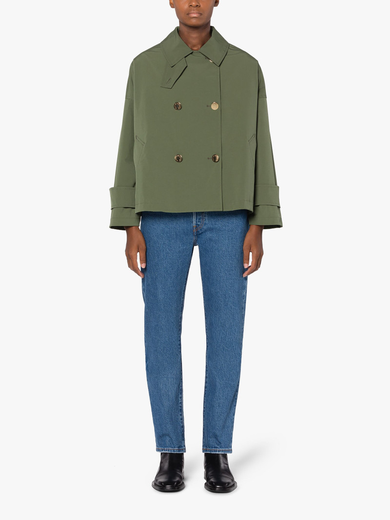 HUMBIE GREEN ECO DRY SHORT DOUBLE-BREASTED OVERCOAT 3