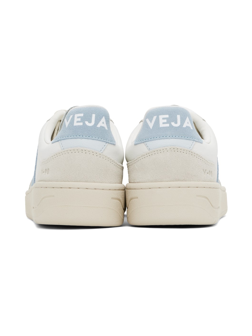 White & Blue V-90 Sneakers - 2