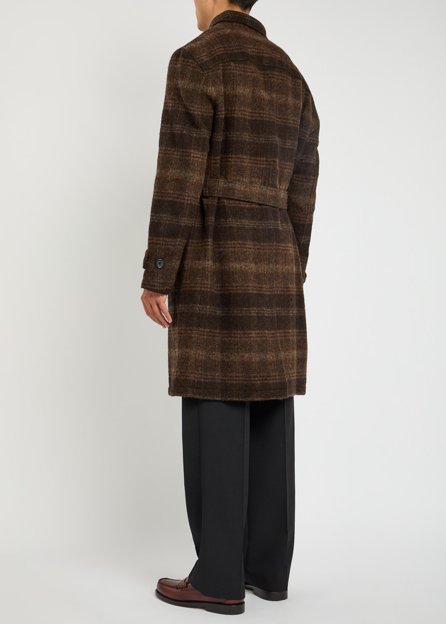 Oliver Spencer Staunton Checked Belted Wool Coat - 3