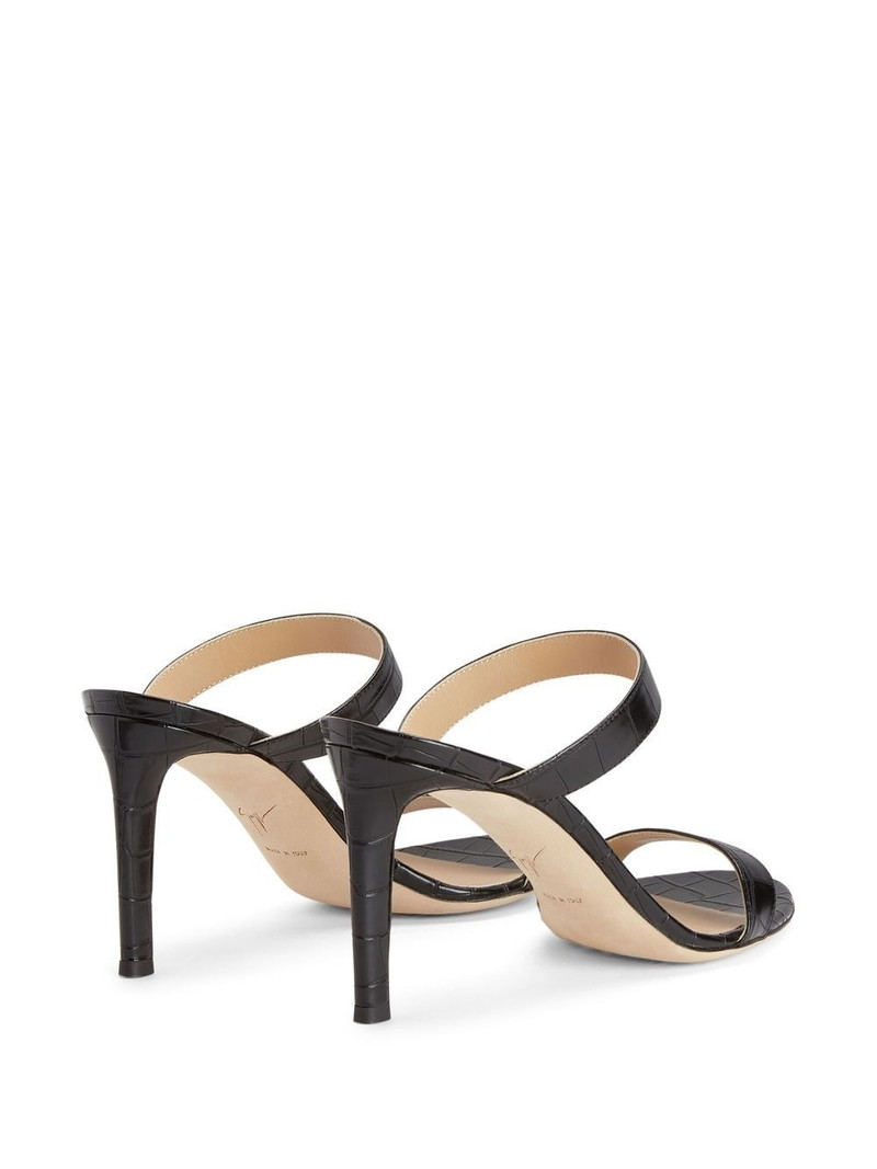 Giuseppe Zanotti Calista 85mm crocodile-effect sandals outlook
