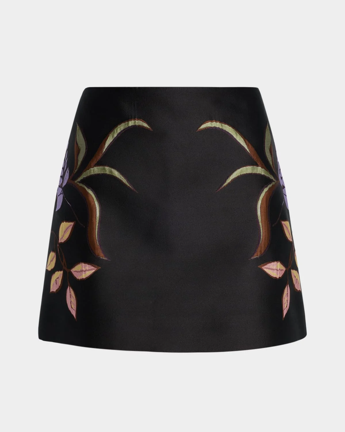 Soft Petal Floral Cloque Mini Skirt - 1