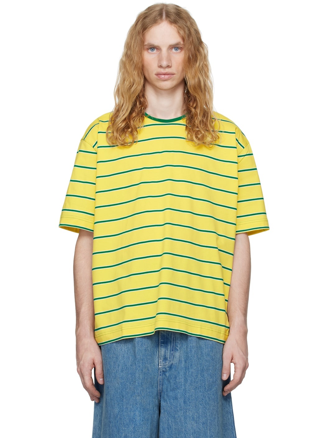 Yellow Striped Over T-shirt - 1
