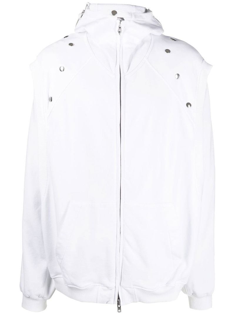 Star zip-fastening hoodie 1