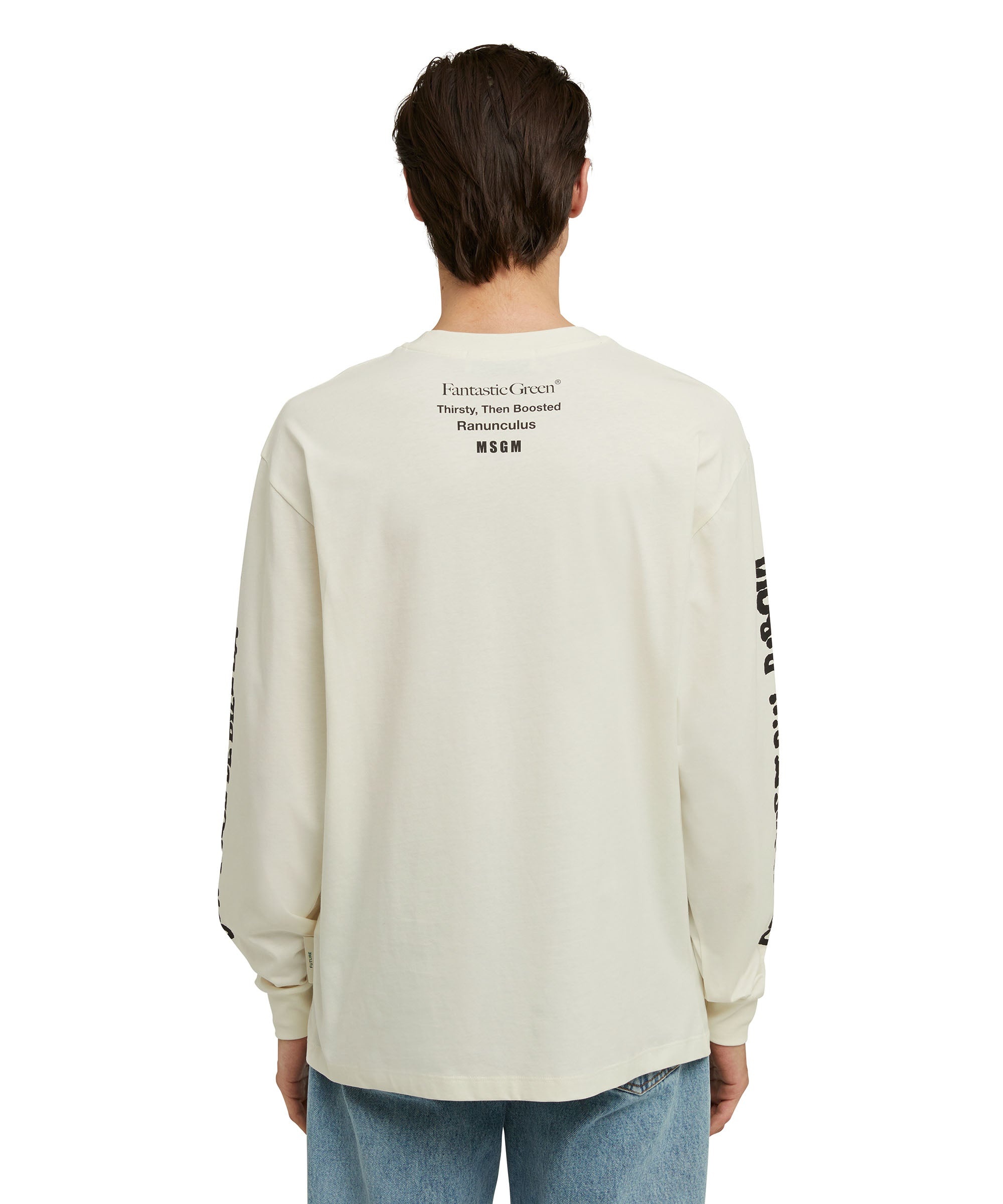 Organic cotton crewneck t-shirt from the MSGM Fantastic Green Capsule - 3