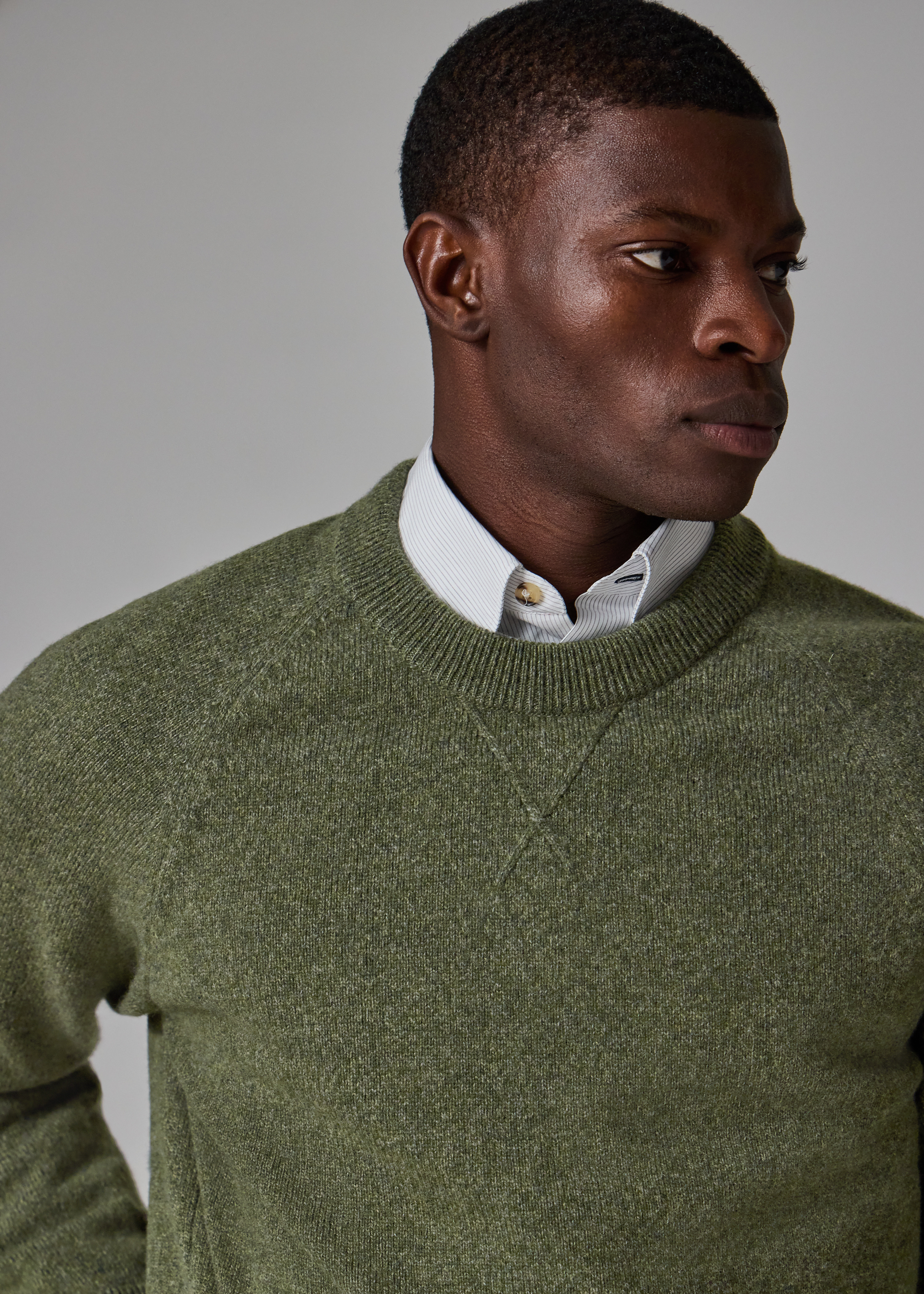Green Merino Wool Sweater - 5