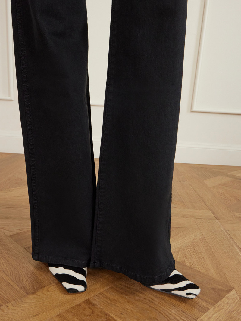 KHAITE Nevada Leather And Zebra-print Calf Hair Ankle Boots outlook