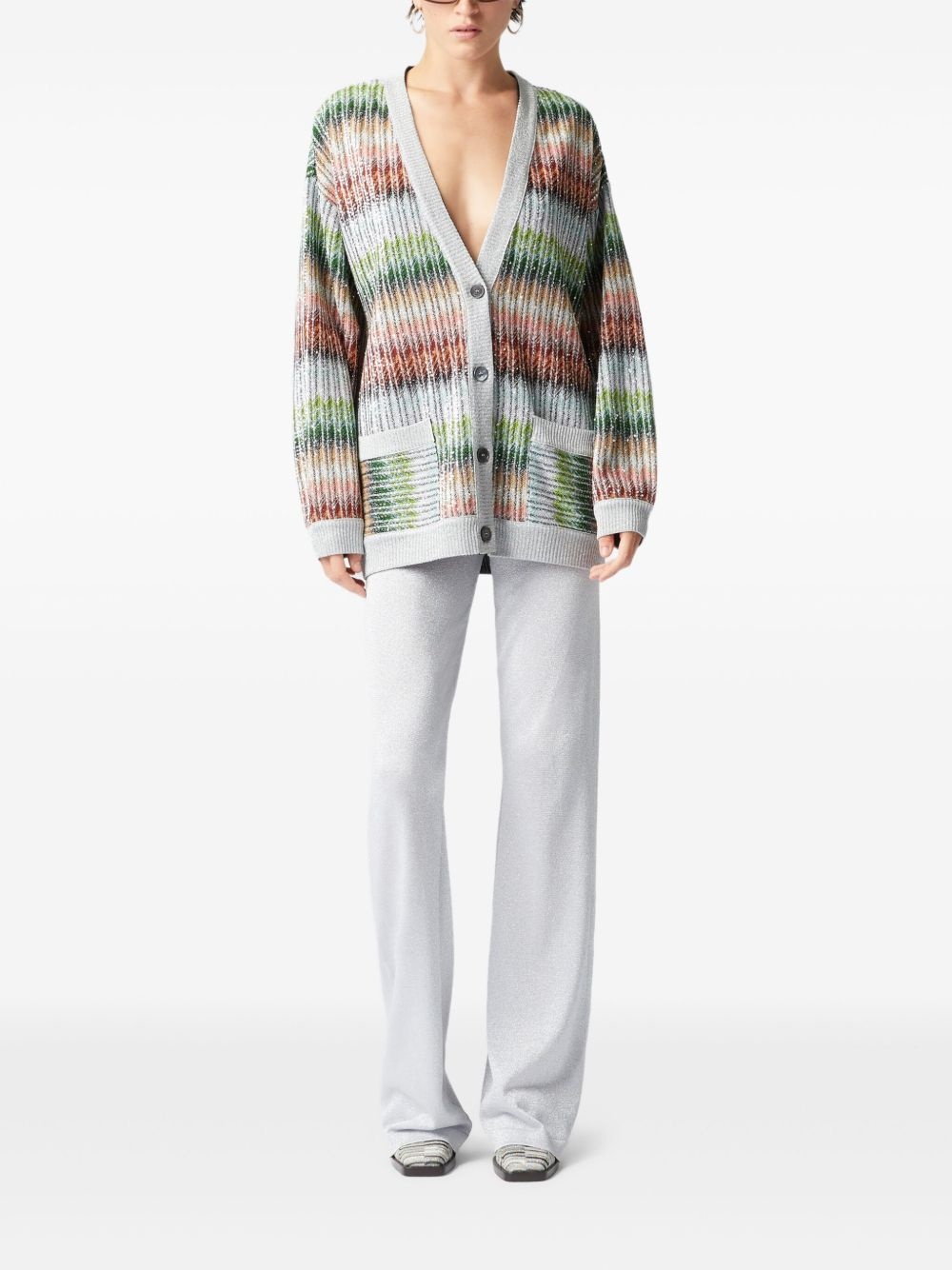 striped cardigan - 2