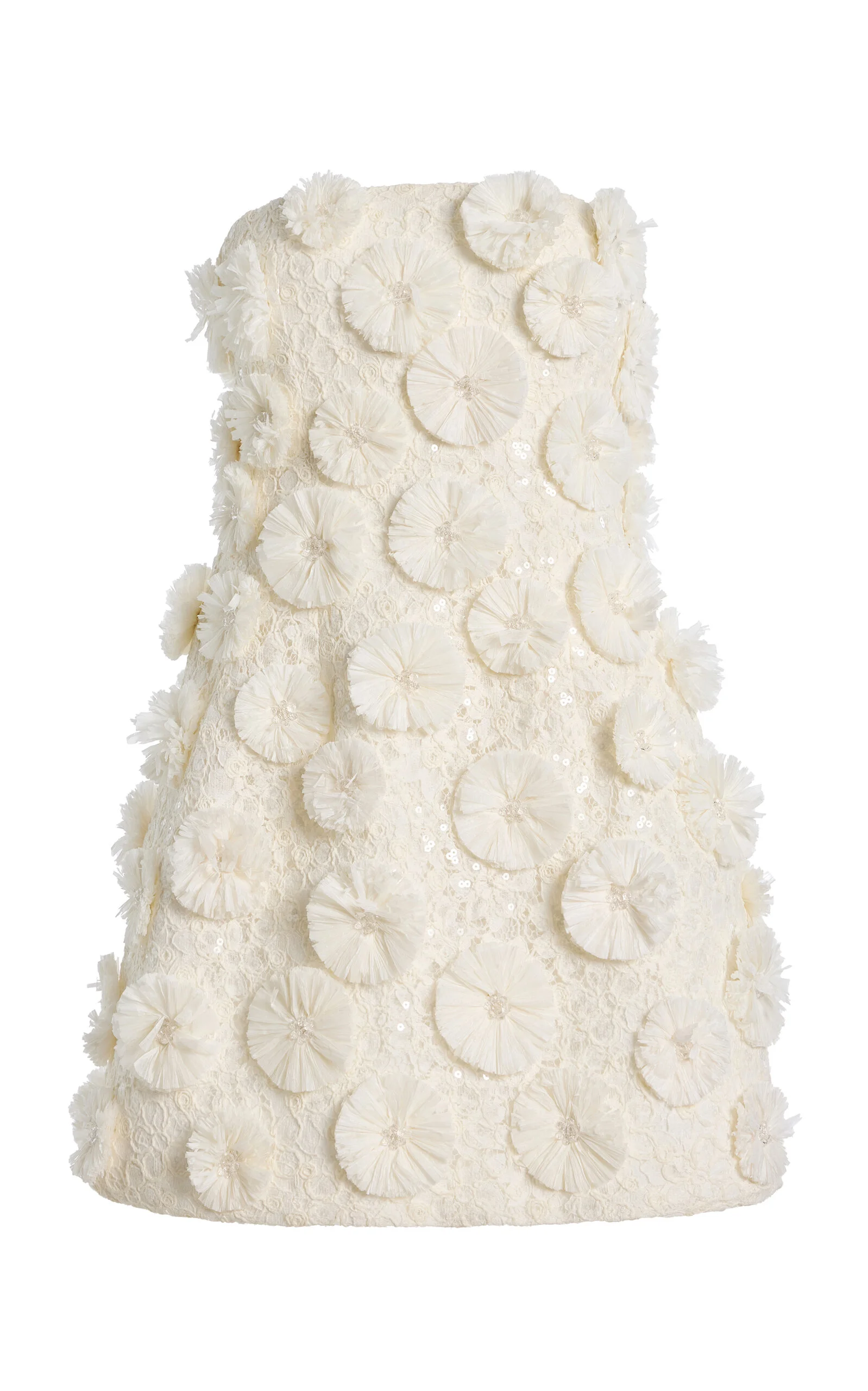 Holland Floral Raffia Bustier Mini Dress white - 1