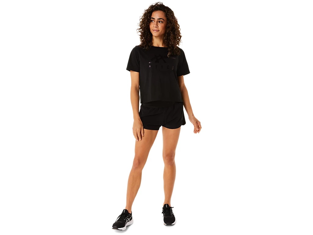 WOMEN'S ASICS STRIPES SHORT SLEEVE BOXY TEE - 6
