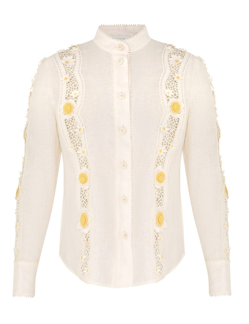 EVERLEY FLOWER TRIM SHIRT 1