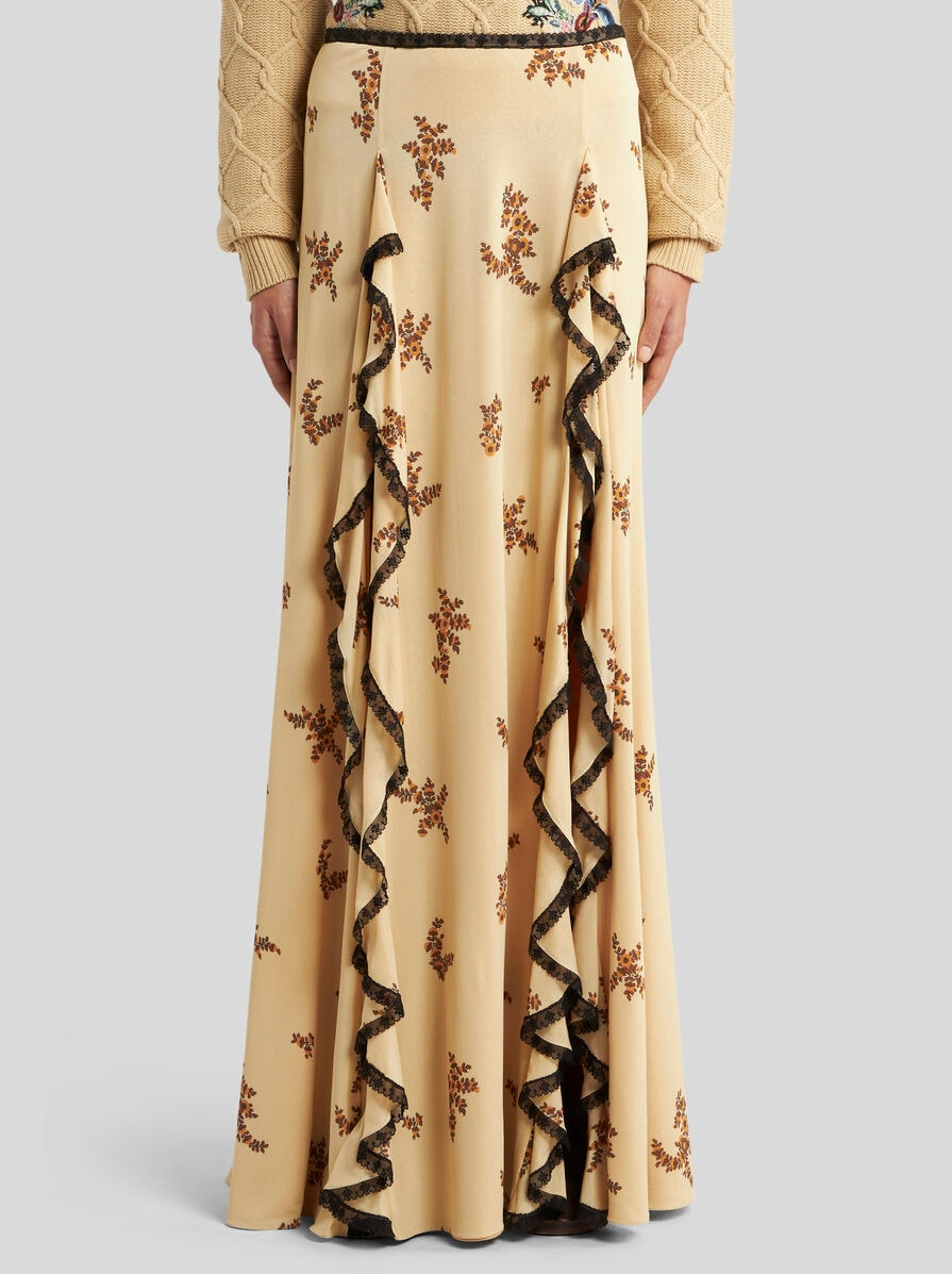 MAXI SKIRT WITH FLORAL PRINT - 2