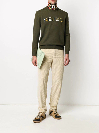 KENZO embroidered logo wool jumper outlook