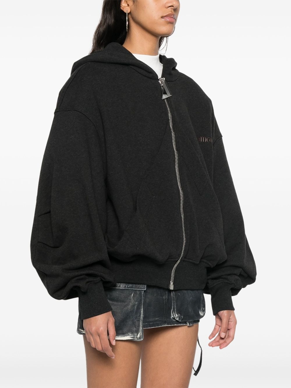 logo-appliqué hoodie - 3