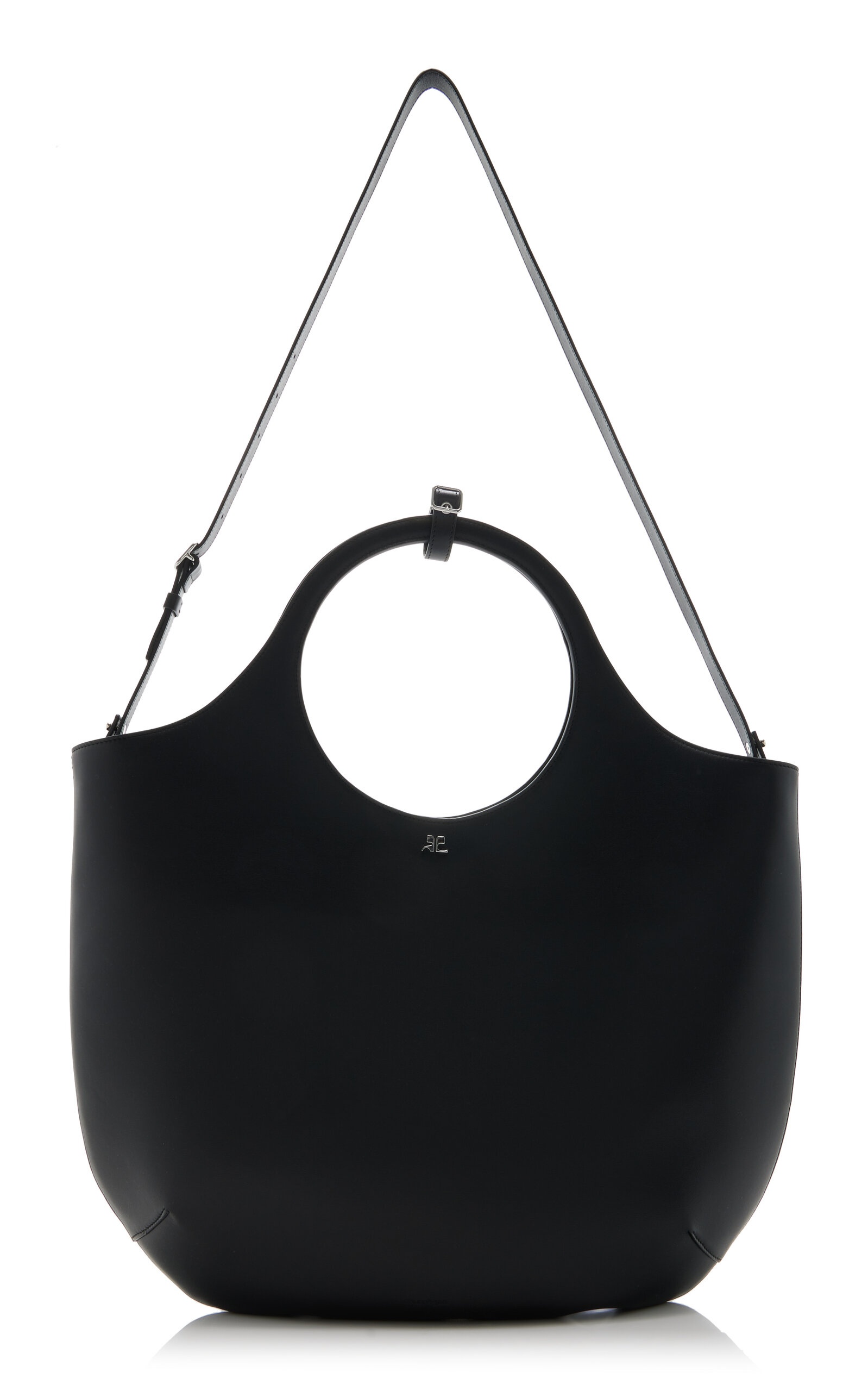 Large Holy Leather Tote Bag black - 3
