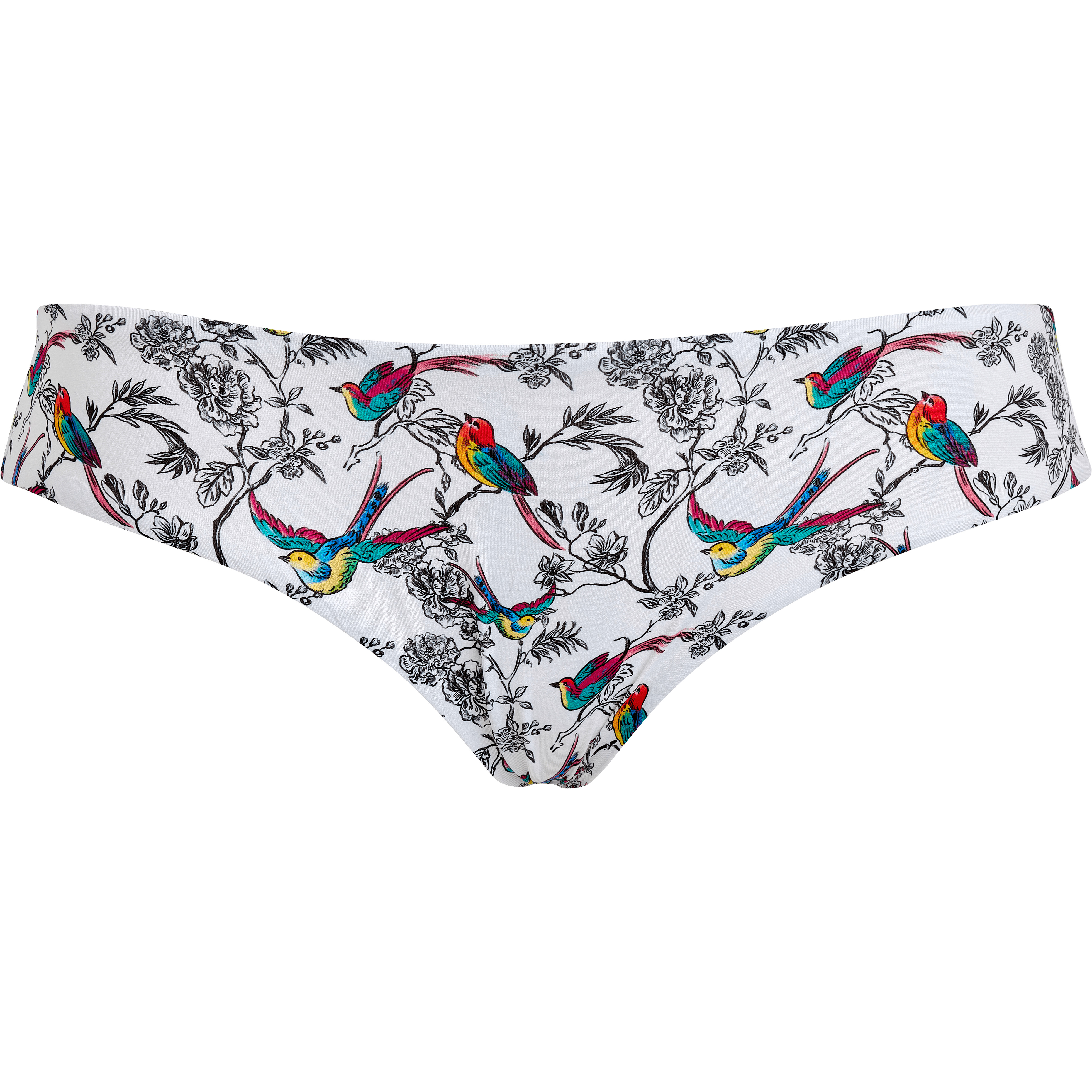Women Full Bikini Bottom Rainbow Birds - 1