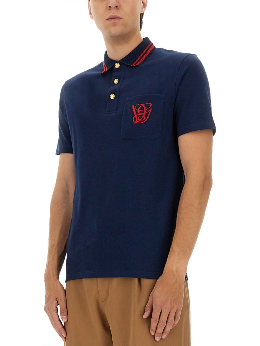 Valentino Men Polo Shirt With Vg Embroidery - 4