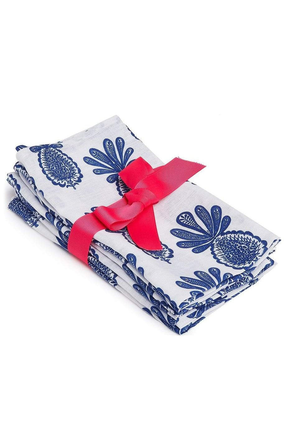 Large Napkins Set Of 6 - Pineapple Blu - 1